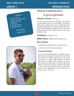 A go-to person - UW Sports Ministry