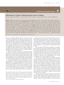 Effectiveness of Xylitol in Reducing Dental Caries in Children