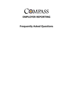 COMPASS Employer FAQs - West Virginia Consolidated Public
