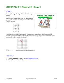 LESSON PLAN 9: Making 10