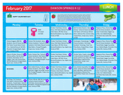 February 2017 K-8 lunch