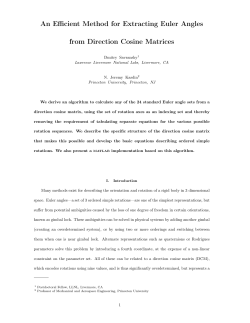 An Efficient Method for Extracting Euler Angles from Direction