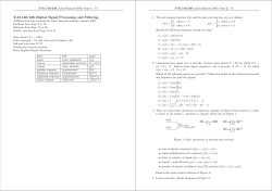 T-61.140/246 Digital Signal Processing and Filtering