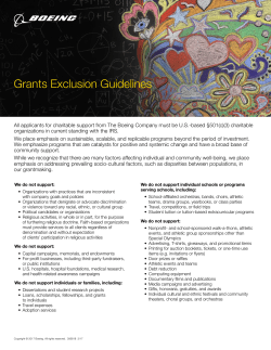 Grants Exclusion Guidelines