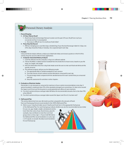 Personal Dietary Analysis