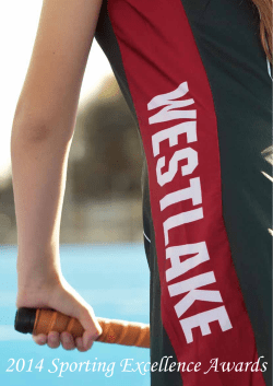 Sporting Excellence Awards Booklet 2014