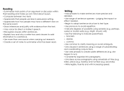 Reading Writing - Collierley Primary School