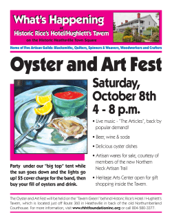 Oyster and Art Fest flyer - Rice`s Hotel