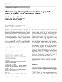 Musical training intensity yields opposite effects on grey