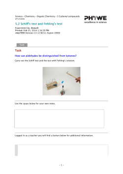 5.2 Schiff`s test and Fehling`s test Task
