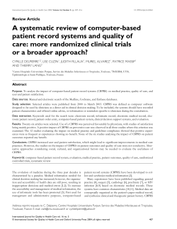 A systematic review of computer-based patient record systems and