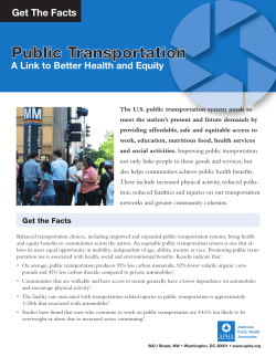 Public Transportation - American Public Health Association