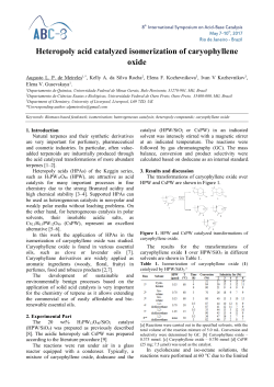 Heteropoly acid catalyzed isomerization of caryophyllene oxide