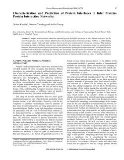 Characterization and Prediction of Protein Interfaces to Infer Protein