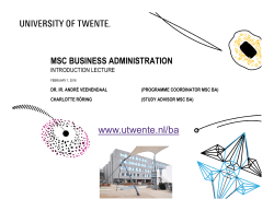 Introduction lecture pre-master BA 01 February 2016