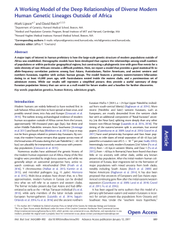A Working Model of the Deep Relationships of Diverse Modern