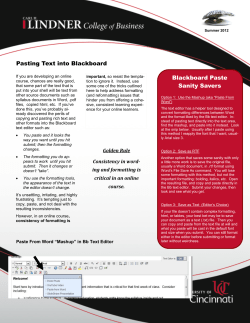 Pasting Text into Blackboard Blackboard Paste Sanity Savers