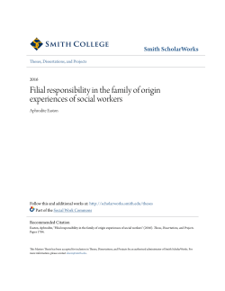 Filial responsibility in the family of origin experiences of social workers