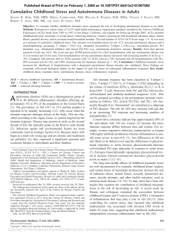 Cumulative Childhood Stress and Autoimmune Diseases in Adults