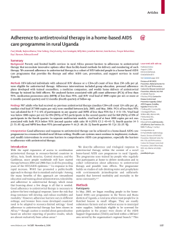Adherence to antiretroviral therapy in a home