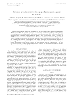 Bacterial growth response to copepod grazing in aquatic ecosystems