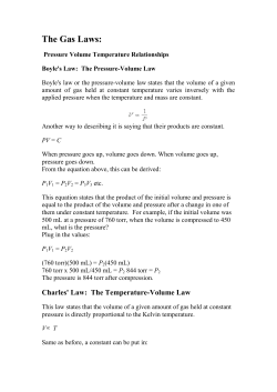 The Gas Laws: