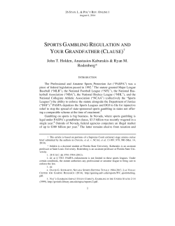 sports gambling regulation and your grandfather (clause)