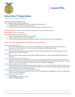 Lesson Plan Interview Preparation