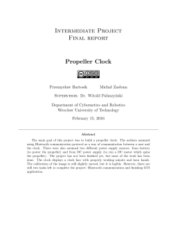 Intermediate Project Final report Propeller Clock