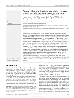association between clinical features, organism genotype and load