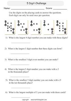 5 Digit Challenge