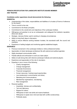 person specification for landscape institute independent board