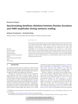 Synchronizing timelines : Relations between