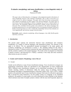 Evaluative morphology and noun classification: a cross