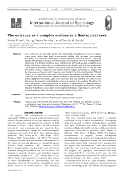 The entrance as a complex ecotone in a Neotropical cave