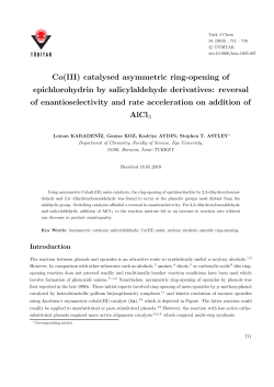 Co(III) catalysed asymmetric ring-opening of