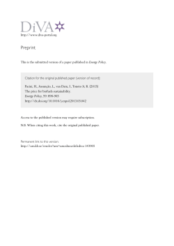 The price of biofuels sustainability