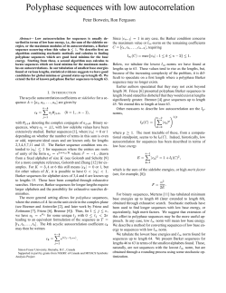 Polyphase sequences with low autocorrelation