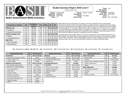 Comprehensive Test: Student Summary Report