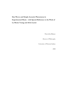 Sine Waves and Simple Acoustic Phenomena in