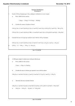 Equation Stoichiometry 2.notebook