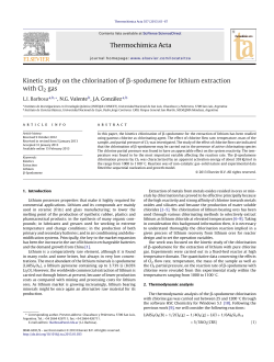 Kinetic study on the chlorination of β-spodumene for lithium