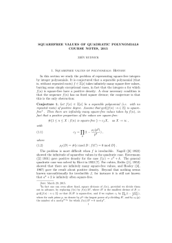 Squarefree values taken by polynomials