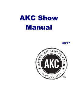 Show Manual - American Kennel Club