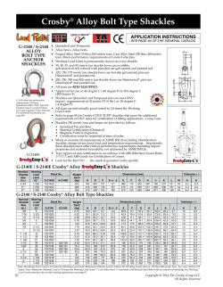 Crosby&reg; Alloy Bolt Type Shackles