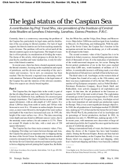 The legal status of the Caspian Sea