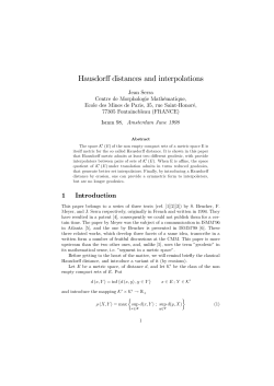 Hausdorff distances and interpolations