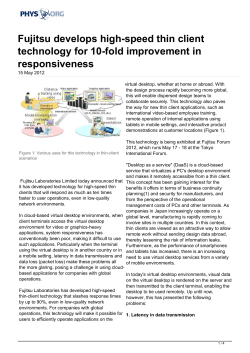 Fujitsu develops high-speed thin client technology for 10