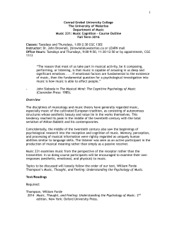 Music 231 F16  - University of Waterloo