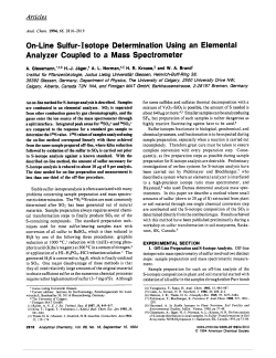 On-Line Sulfur-Isotope Determination Using an Elemental Analyzer